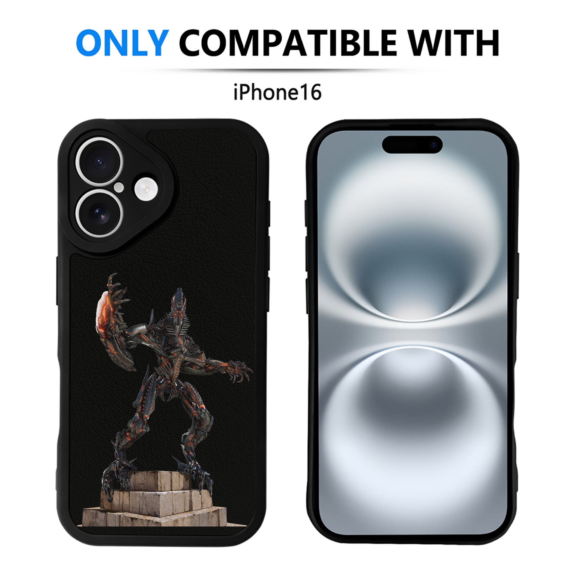 （画像用） Transformers トランスフォーマー 【iPhone 16シリーズ対応】シリコンスマホケース（レザー調） 材質：シリコン